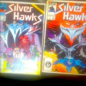 (Rare)Silver Hawks Comic book Issue #1 & 2